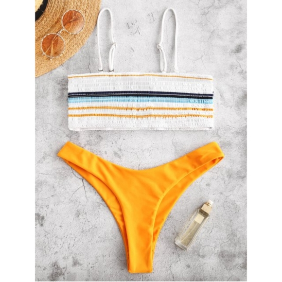 Zaful Other - 👙2/$30 Zaful Striped Smocked Bikini Set S/4